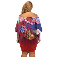 Personalised Samoa Father's Day Family Matching Off Shoulder Short Dress and Hawaiian Shirt Happy Father And Child DT04 - Polynesian Pride