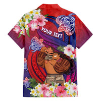 Personalised Samoa Father's Day Family Matching Summer Maxi Dress and Hawaiian Shirt Happy Father And Child DT04 - Polynesian Pride