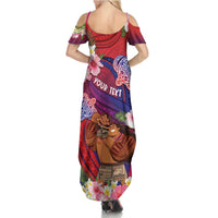 Personalised Samoa Father's Day Family Matching Summer Maxi Dress and Hawaiian Shirt Happy Father And Child DT04 - Polynesian Pride