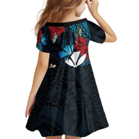 Hawaii Butterfly Family Matching Off The Shoulder Long Sleeve Dress and Hawaiian Shirt Kanaka Maoli Mix Hibiscus DT04 - Polynesian Pride