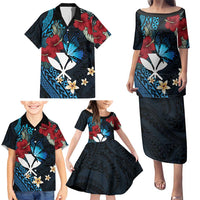 Hawaii Butterfly Family Matching Puletasi and Hawaiian Shirt Kanaka Maoli Mix Hibiscus DT04 - Polynesian Pride