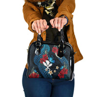 Hawaii Butterfly Shoulder Handbag Kanaka Maoli Mix Hibiscus