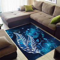 New Zealand Matariki Area Rug Maori Koru Mix Silver Fern