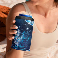 New Zealand Matariki 4 in 1 Can Cooler Tumbler Maori Koru Mix Silver Fern DT04 - Polynesian Pride