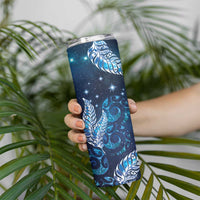 New Zealand Matariki Skinny Tumbler Maori Koru Mix Silver Fern DT04 - Polynesian Pride