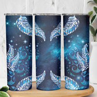 New Zealand Matariki Skinny Tumbler Maori Koru Mix Silver Fern DT04 - Polynesian Pride