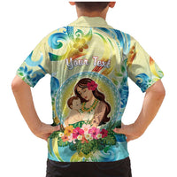 Personalised Hawaii Mother's Day Family Matching Mermaid Dress and Hawaiian Shirt I Love You Mom DT04 - Polynesian Pride