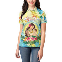 Personalised Hawaii Mother's Day Women Polo Shirt I Love You Mom DT04 - Polynesian Pride