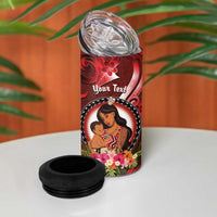 Personalised New Zealand Mother's Day 4 in 1 Can Cooler Tumbler I Love You Mom DT04 - Polynesian Pride