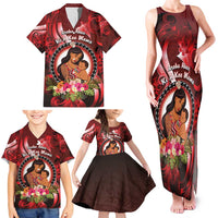 Personalised New Zealand Mother's Day Family Matching Tank Maxi Dress and Hawaiian Shirt I Love You Mom DT04 - Polynesian Pride