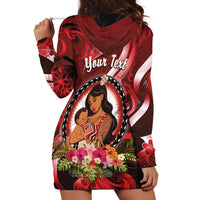 Personalised New Zealand Mother's Day Hoodie Dress I Love You Mom DT04 - Polynesian Pride
