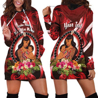 Personalised New Zealand Mother's Day Hoodie Dress I Love You Mom DT04 - Polynesian Pride