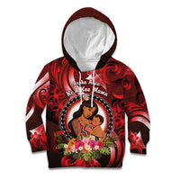 Personalised New Zealand Mother's Day Kid Hoodie I Love You Mom DT04 Hoodie Red - Polynesian Pride