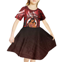 Personalised New Zealand Mother's Day Kid Short Sleeve Dress I Love You Mom DT04 - Polynesian Pride