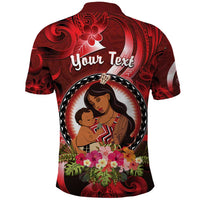 Personalised New Zealand Mother's Day Polo Shirt I Love You Mom DT04 - Polynesian Pride