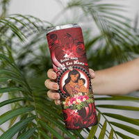 Personalised New Zealand Mother's Day Skinny Tumbler I Love You Mom DT04 - Polynesian Pride