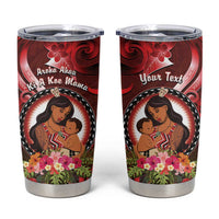 Personalised New Zealand Mother's Day Tumbler Cup I Love You Mom DT04 Red - Polynesian Pride