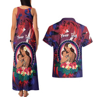 Personalised Samoa Mother's Day Couples Matching Tank Maxi Dress and Hawaiian Shirt I Love You Mom DT04 - Polynesian Pride