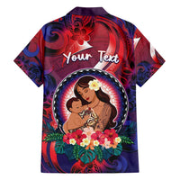Personalised Samoa Mother's Day Family Matching Off Shoulder Maxi Dress and Hawaiian Shirt I Love You Mom DT04 - Polynesian Pride