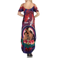 Personalised Samoa Mother's Day Family Matching Summer Maxi Dress and Hawaiian Shirt I Love You Mom DT04 - Polynesian Pride