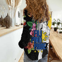 Filipinos Lapu-Lapu Hero Philippines Women Casual Shirt Hibiscus Flowers Style DT04 - Polynesian Pride