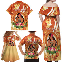 Personalised Tonga Mother's Day Family Matching Off Shoulder Maxi Dress and Hawaiian Shirt I Love You Mom DT04 - Polynesian Pride