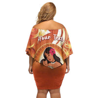 Personalised Tonga Mother's Day Family Matching Off Shoulder Short Dress and Hawaiian Shirt I Love You Mom DT04 - Polynesian Pride