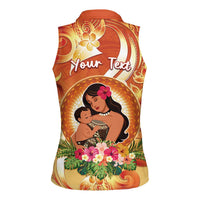 Personalised Tonga Mother's Day Women Sleeveless Polo Shirt I Love You Mom DT04 - Polynesian Pride