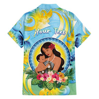 Personalised Fiji Mother's Day Family Matching Long Sleeve Bodycon Dress and Hawaiian Shirt I Love You Mom DT04 - Polynesian Pride