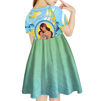Personalised Fiji Mother's Day Kid Short Sleeve Dress I Love You Mom DT04 - Polynesian Pride