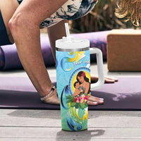 Personalised Fiji Mother's Day Tumbler With Handle I Love You Mom