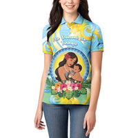 Personalised Fiji Mother's Day Women Polo Shirt I Love You Mom DT04 - Polynesian Pride