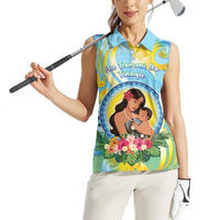 Personalised Fiji Mother's Day Women Sleeveless Polo Shirt I Love You Mom DT04 - Polynesian Pride