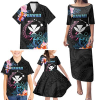 Personalised Hawaii Family Matching Puletasi and Hawaiian Shirt Kanaka Maoli With Fish Hook DT04 - Polynesian Pride