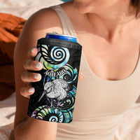 New Zealand Kiwi Bird 4 in 1 Can Cooler Tumbler Silver Fern Koru Paua Shell DT04 - Polynesian Pride