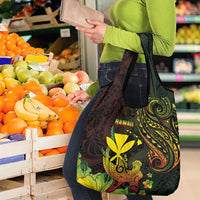 Hawaii Grocery Bag Kanaka Maoli With Hammerhead Shark