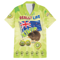 New Zealand Kiwi Family Matching Off Shoulder Maxi Dress and Hawaiian Shirt I Just Really Like Kiwis DT04 Dad's Shirt - Short Sleeve Green - Polynesian Pride