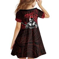 Hawaii Ikaika Warrior Family Matching Long Sleeve Bodycon Dress and Hawaiian Shirt Hawaiian Tribal Tattoo DT04 - Polynesian Pride
