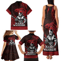 Hawaii Ikaika Warrior Family Matching Tank Maxi Dress and Hawaiian Shirt Hawaiian Tribal Tattoo DT04 - Polynesian Pride