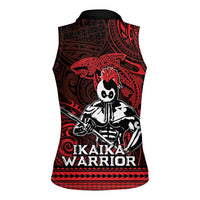 Hawaii Ikaika Warrior Women Sleeveless Polo Shirt Hawaiian Tribal Tattoo DT04 - Polynesian Pride