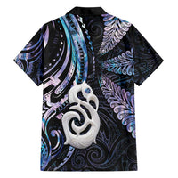 New Zealand Aotearoa Hawaiian Shirt Maori Hei Manaia Purple Paua Shell DT04 - Polynesian Pride