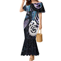 New Zealand Aotearoa Mermaid Dress Maori Hei Manaia Purple Paua Shell DT04 Women Purple - Polynesian Pride