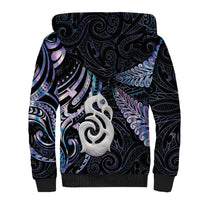 New Zealand Aotearoa Sherpa Hoodie Maori Hei Manaia Purple Paua Shell DT04 - Polynesian Pride