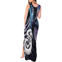 New Zealand Aotearoa Tank Maxi Dress Maori Hei Manaia Purple Paua Shell DT04 - Polynesian Pride
