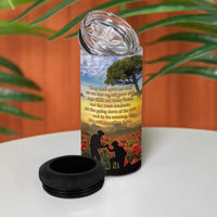 New Zealand ANZAC Day 4 in 1 Can Cooler Tumbler The Ode Remembrance And Poppy DT04 - Polynesian Pride