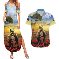 New Zealand ANZAC Day Couples Matching Summer Maxi Dress and Hawaiian Shirt The Ode Remembrance And Poppy DT04 Yellow - Polynesian Pride