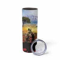 New Zealand ANZAC Day Skinny Tumbler The Ode Remembrance And Poppy DT04 - Polynesian Pride