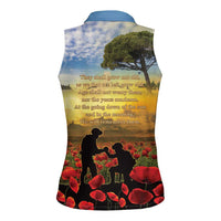 New Zealand ANZAC Day Women Sleeveless Polo Shirt The Ode Remembrance And Poppy DT04 - Polynesian Pride