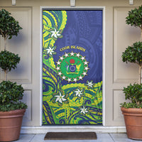 Cook Islands Language Week Door Cover Flying Fish 15 Stars Tribal Patterns