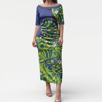 Cook Islands Language Week Puletasi Flying Fish 15 Stars Tribal Patterns